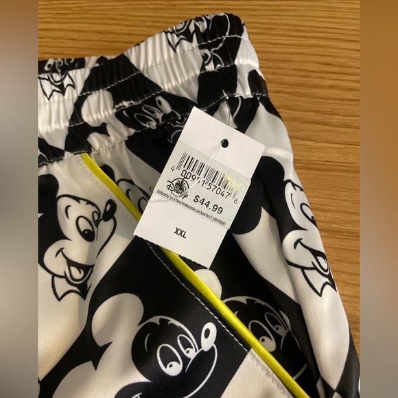 Disney Park Mickey Mouse pajama pants black & white Adult Plus Size 2X WDW Print - Picture 13 of 13
